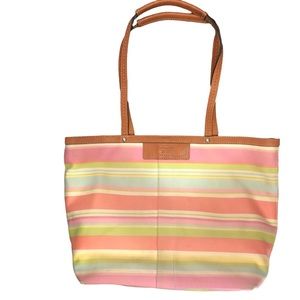 Coach classic striped Hampton bag